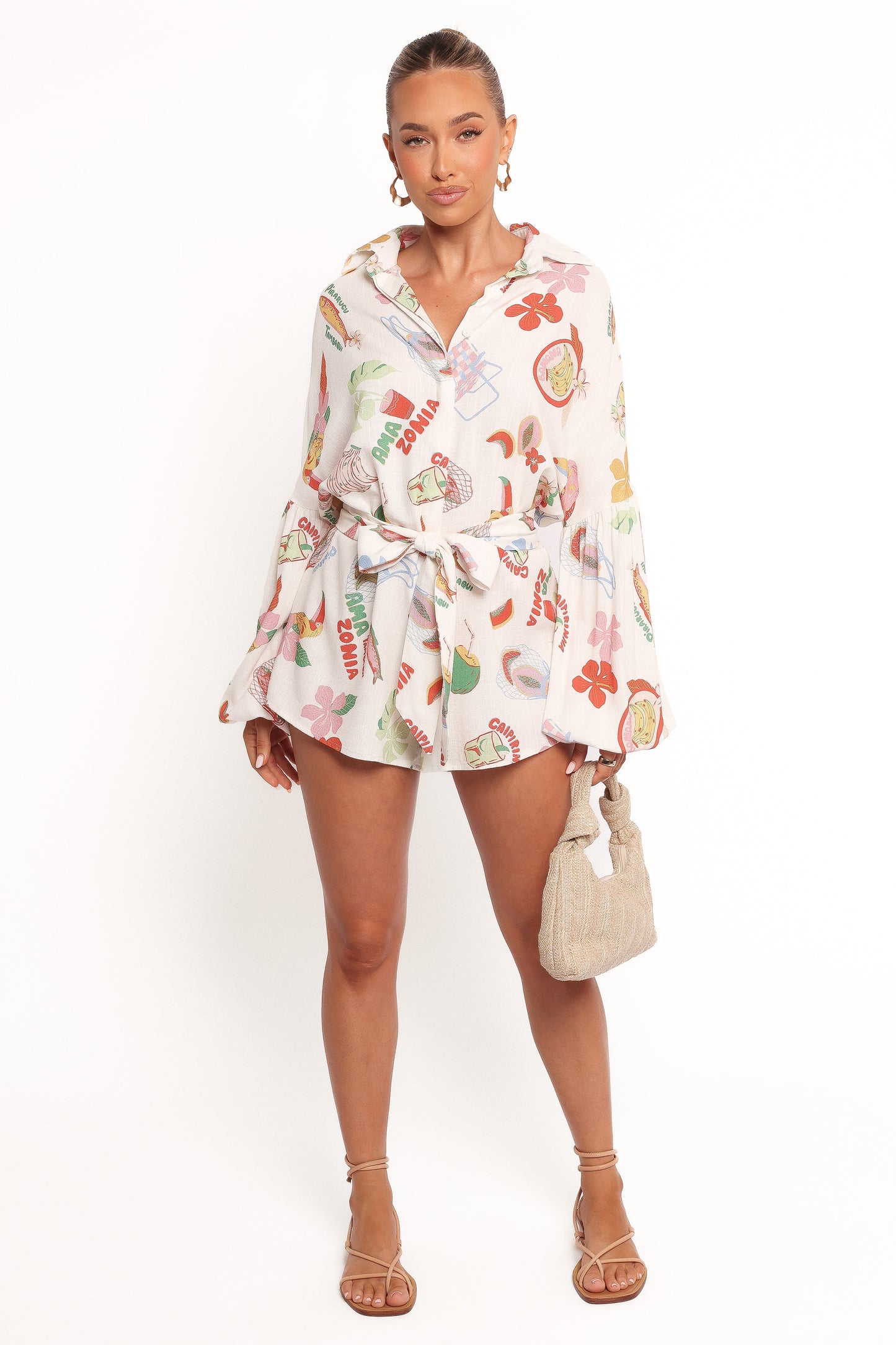 Jillia Long Sleeve Playsuit - Alfresco
