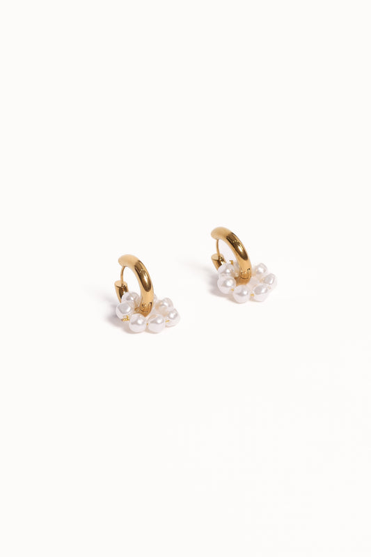Cheri Earrings - Gold/Pearl