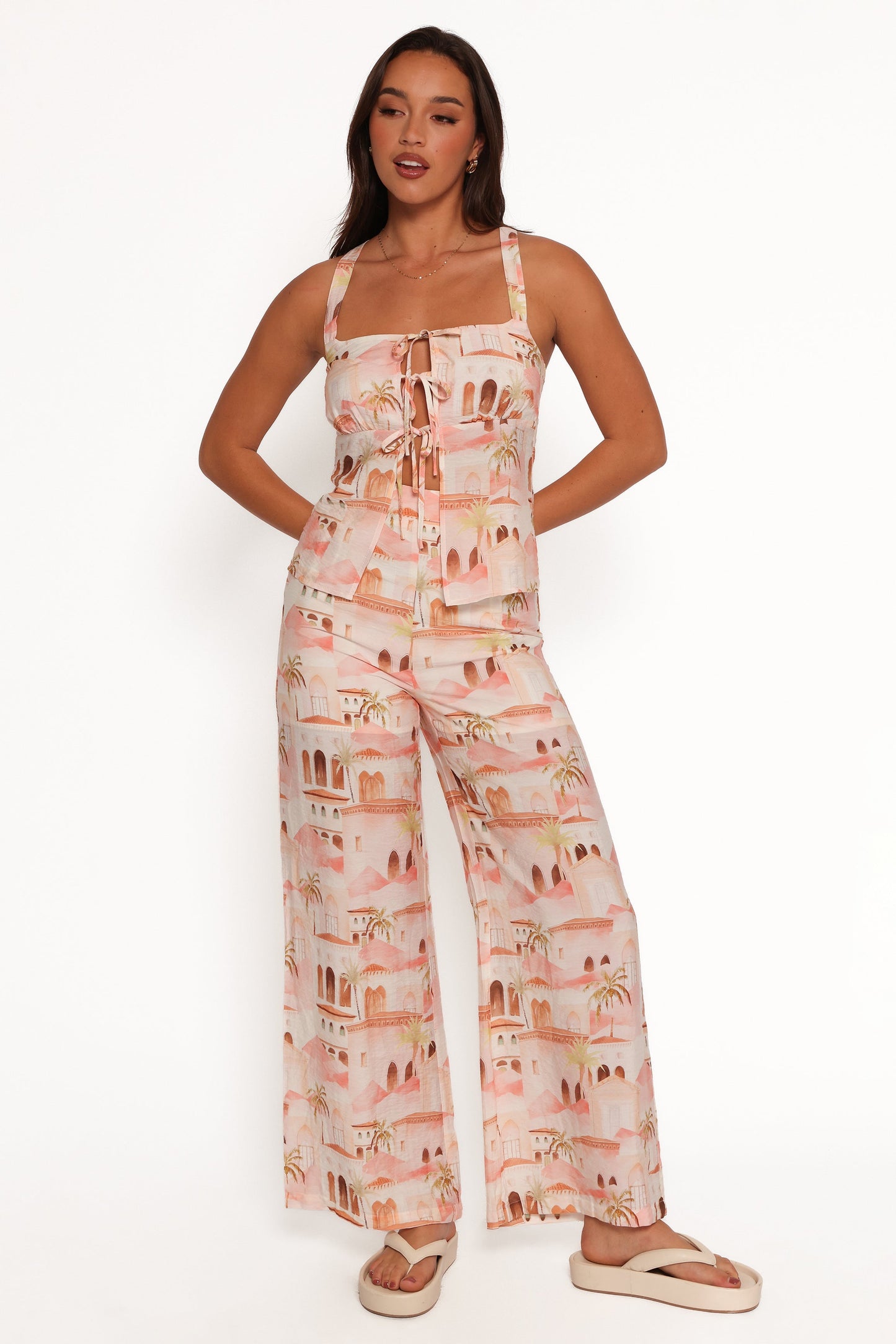 Aemma Top - Tan Print