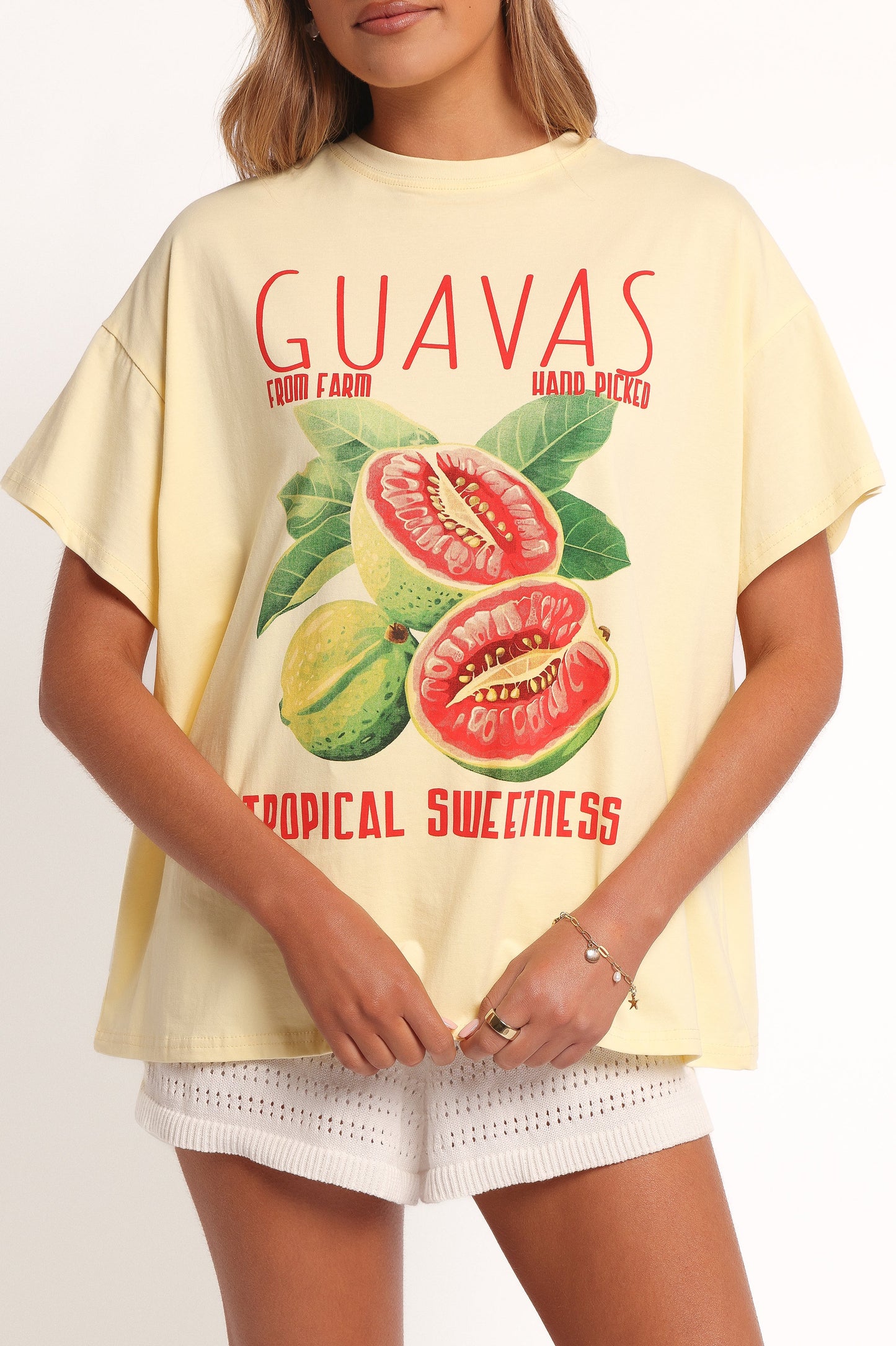 Guavas Graphic Tee - Pale Yellow