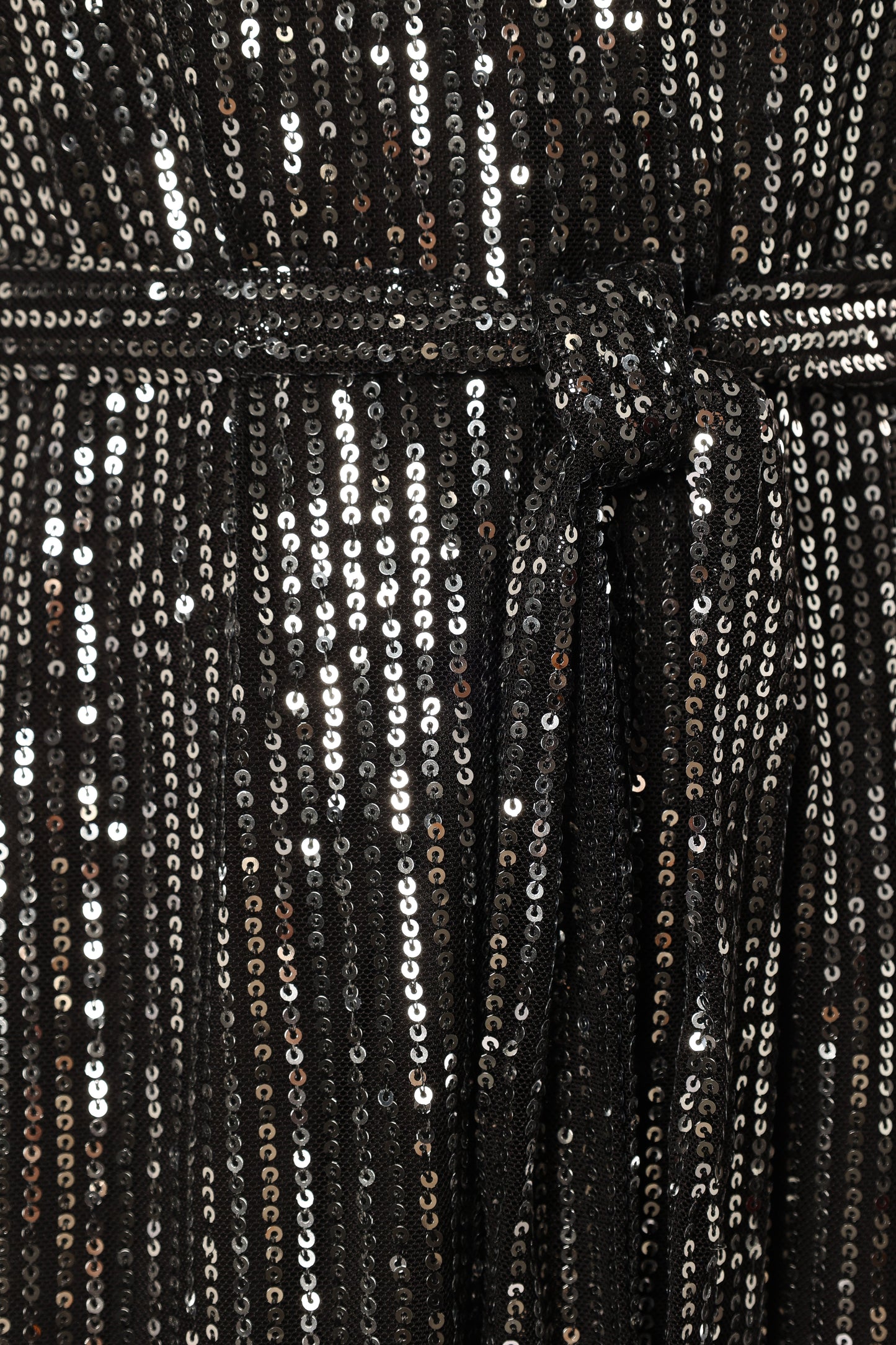 Linnie Long Sleeve Mini Dress - Black Sequin