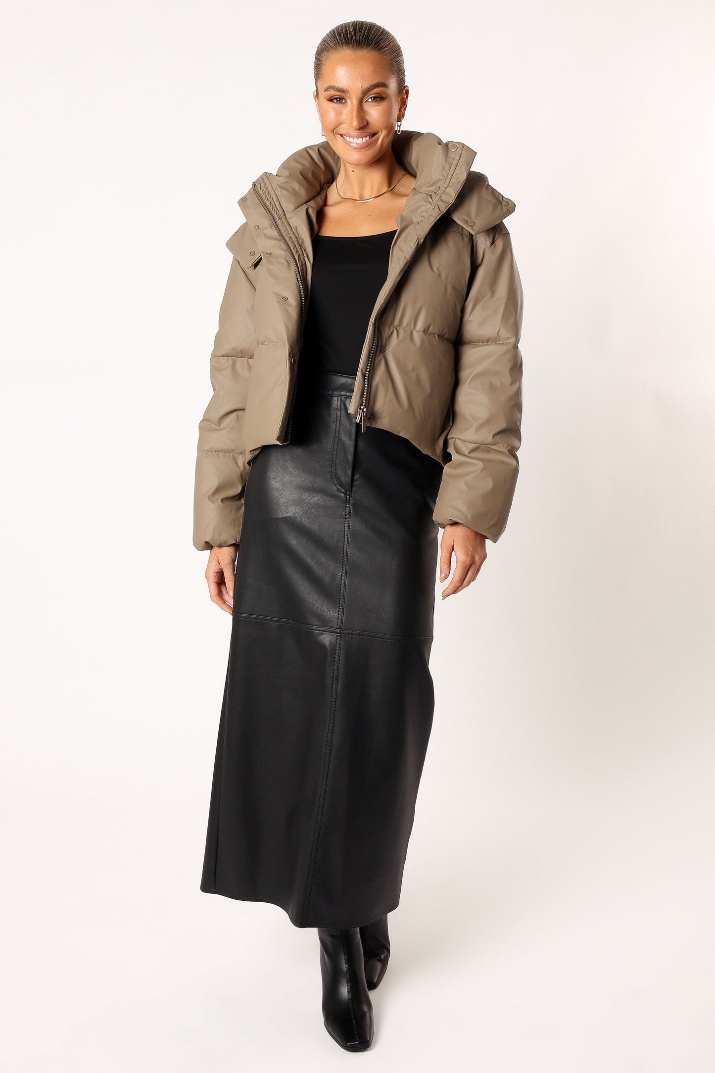 Tania Puffer Jacket - Mocha