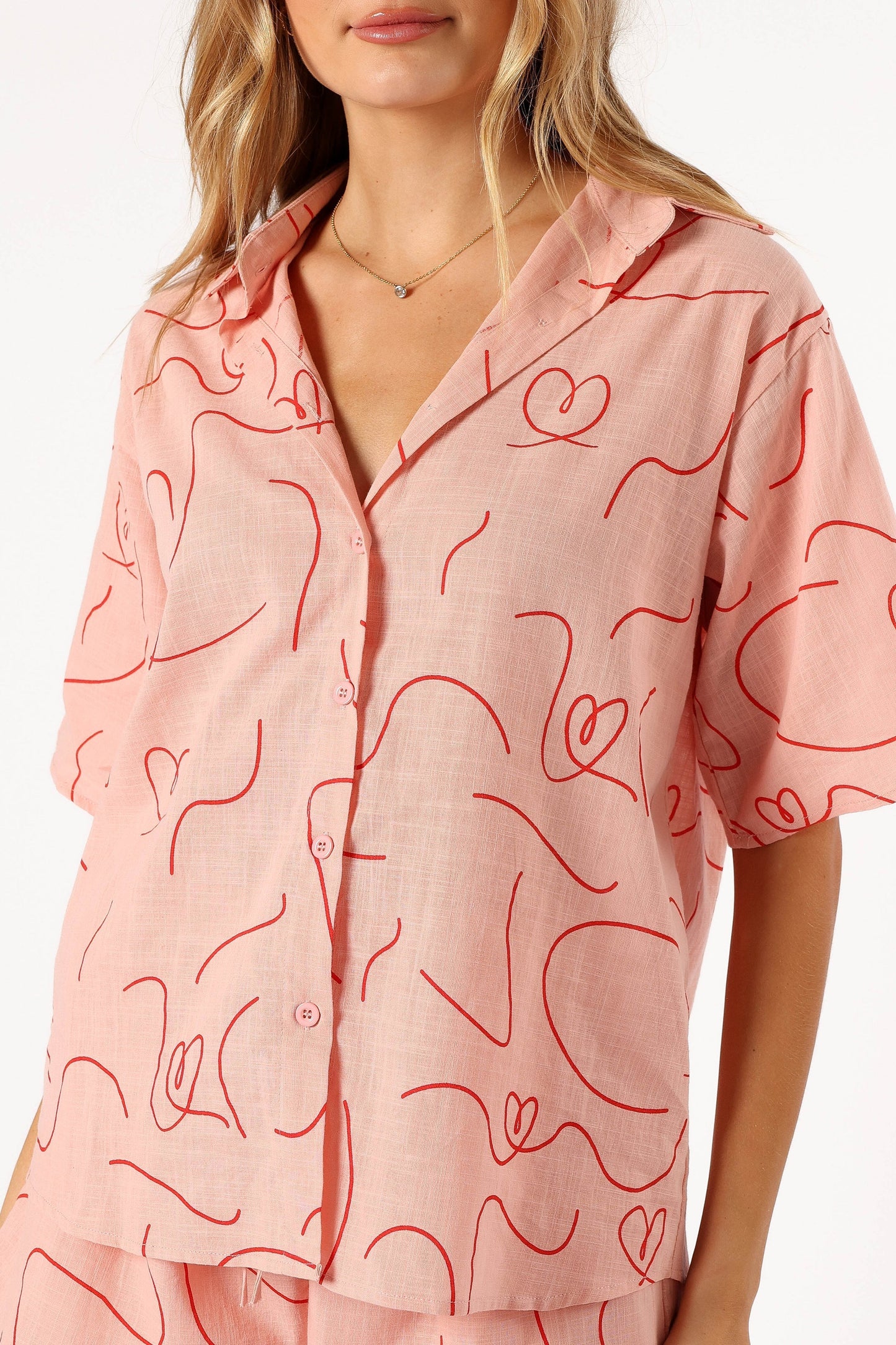 Darla Short Set - Pink Swirl
